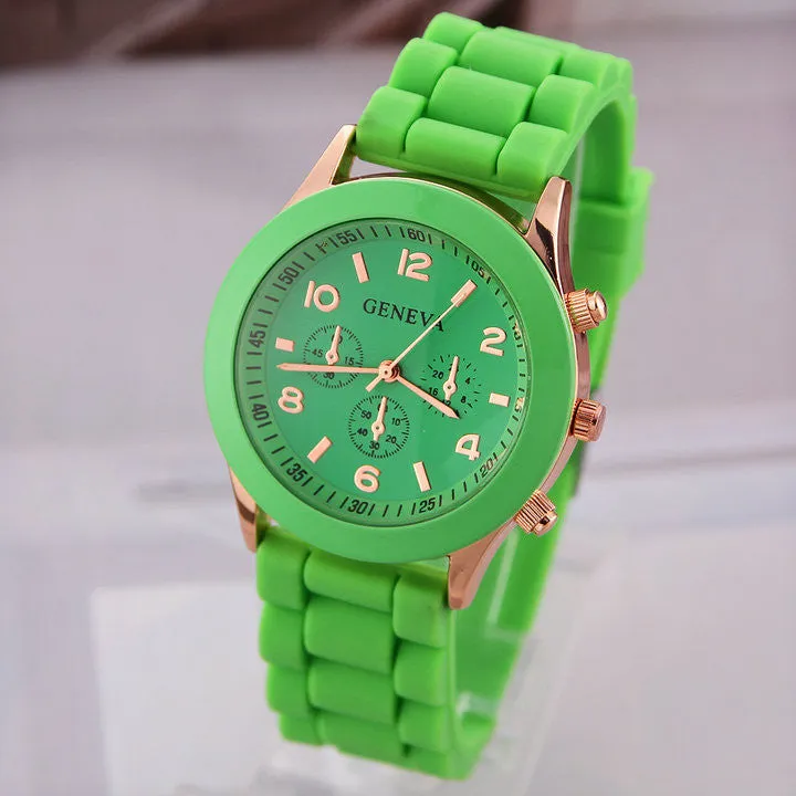Women's Watch Fashion Silicone Strap Candy color watches