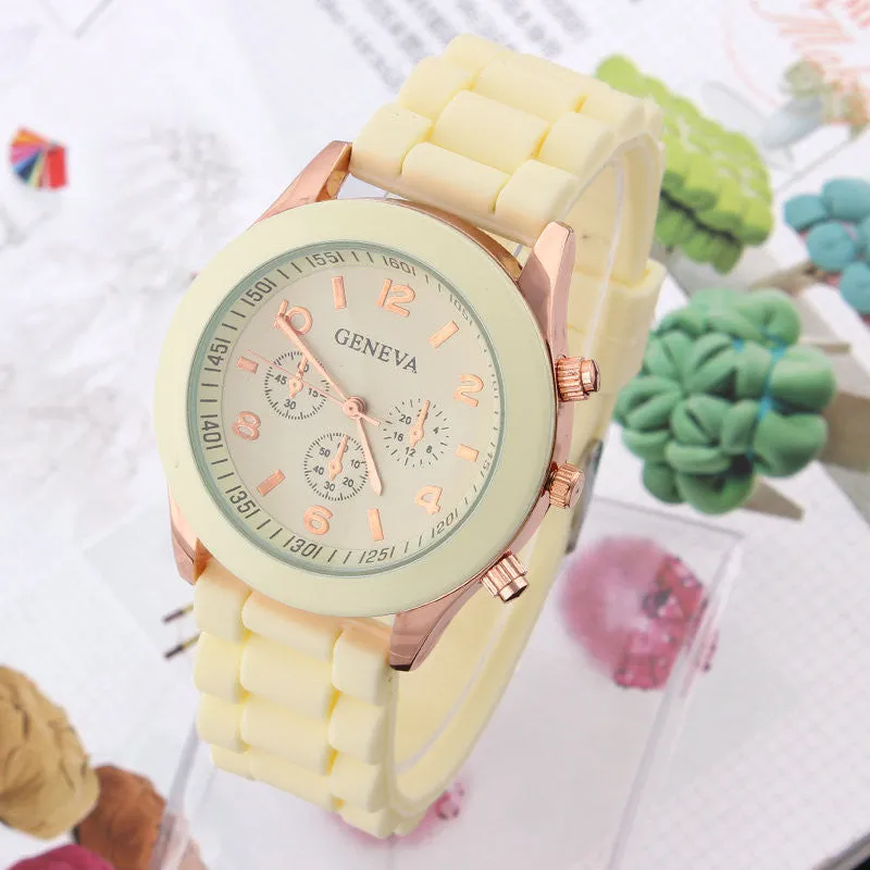 Women's Watch Fashion Silicone Strap Candy color watches