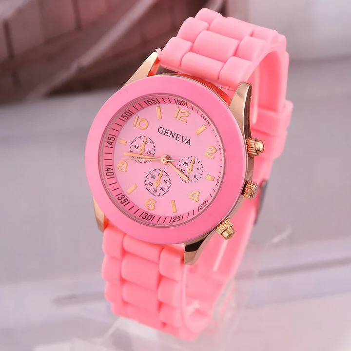 Women's Watch Fashion Silicone Strap Candy color watches