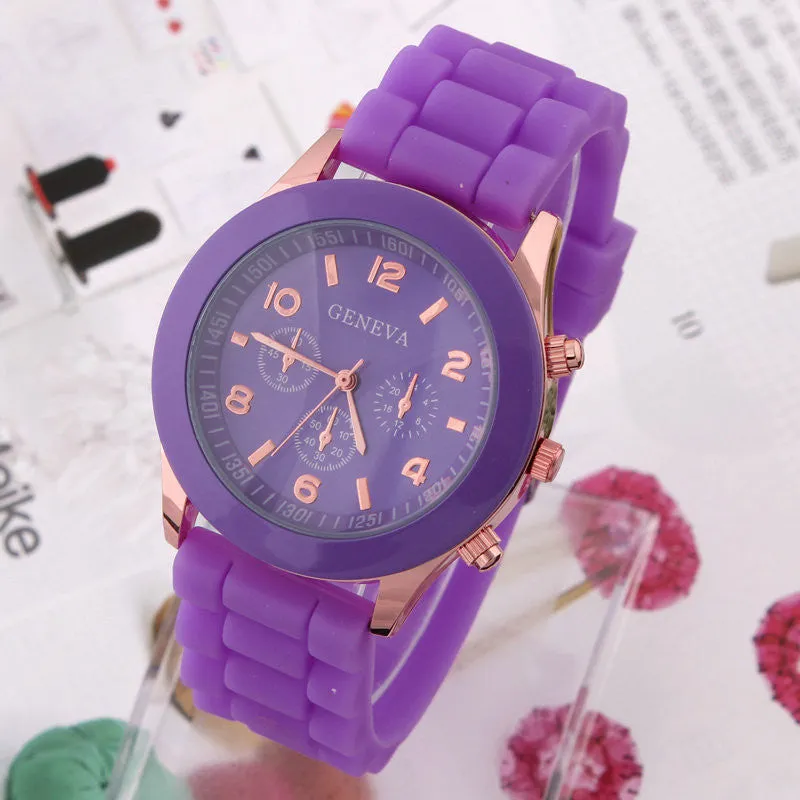 Women's Watch Fashion Silicone Strap Candy color watches