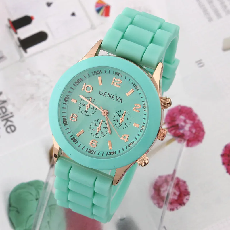 Women's Watch Fashion Silicone Strap Candy color watches