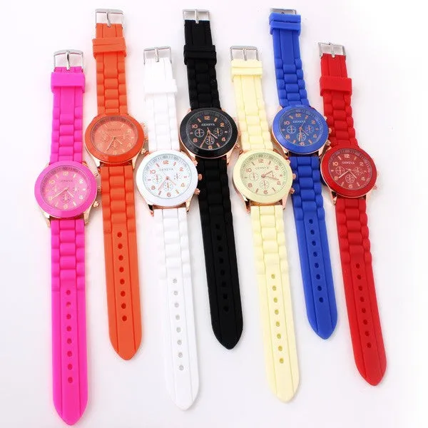 Women's Watch Fashion Silicone Strap Candy color watches